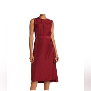 NEW TED BAKER Double D-Ring Waist Utility Midi Dress Size 4
